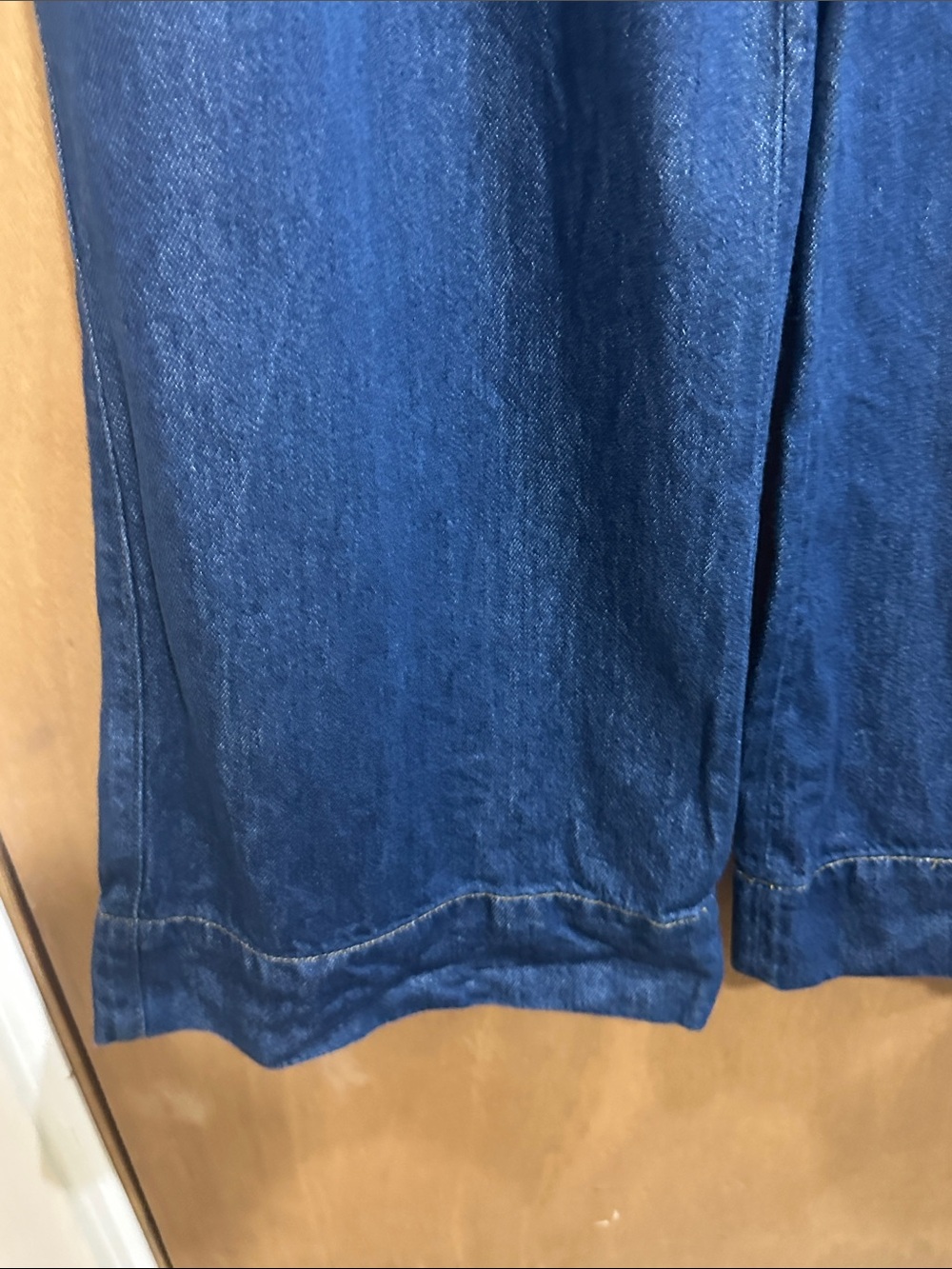 Reiss Navy Wide-Leg Denim Trousers - Picture 11 of 12
